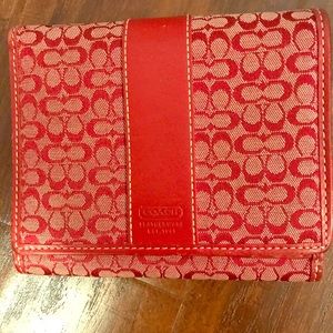 Red Coach Wallet